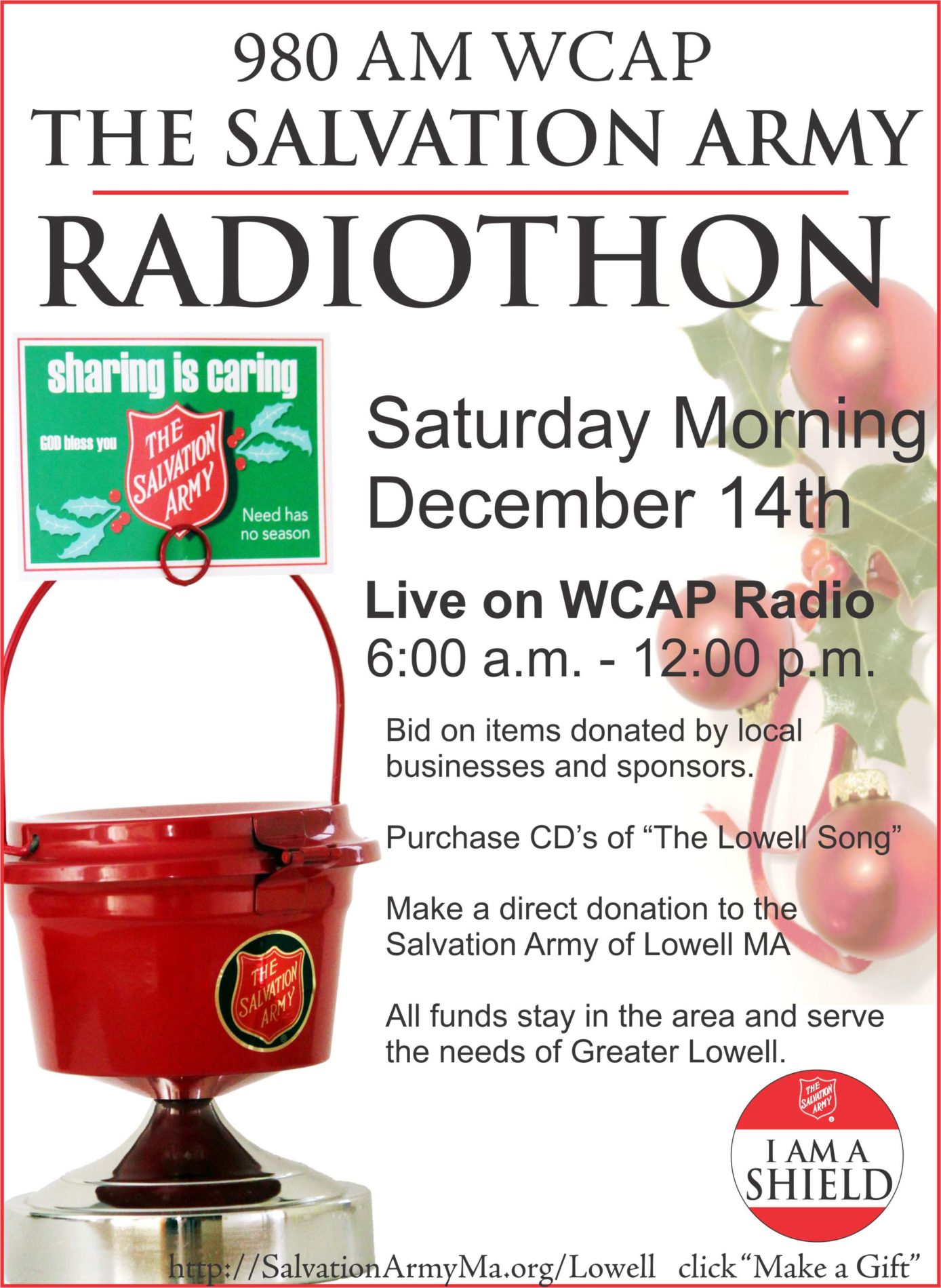 Salvation Army Radiothon 980 AM WCAP Greater Lowell Chamber of Commerce
