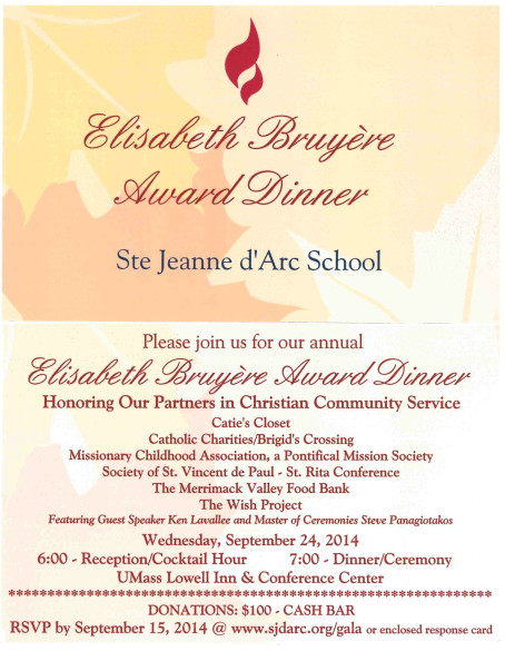 Elisabeth Bruyère Award Dinner Invitation NB