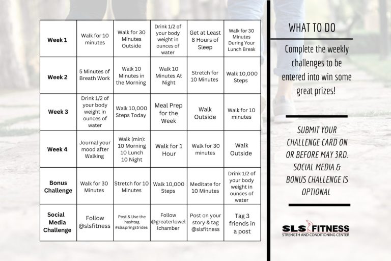 SLS Spring Strides Challenge Walking Challenge Greater Lowell