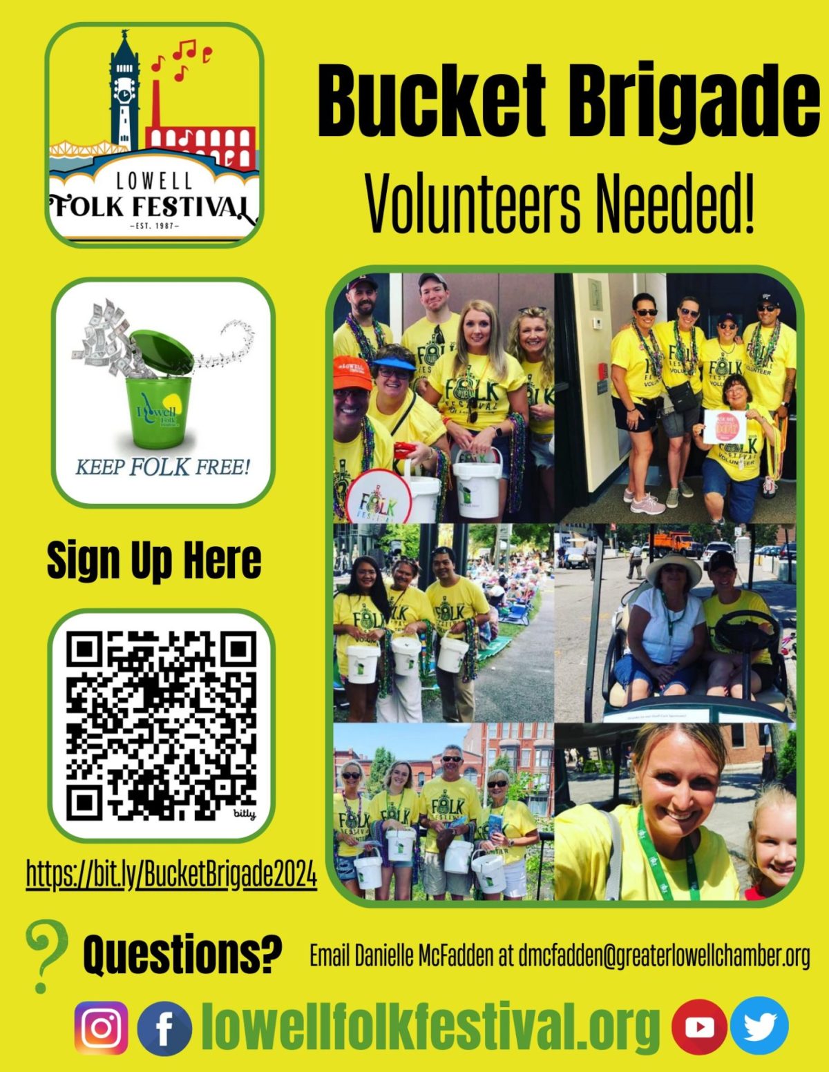 Join the Lowell Folk Festival's Bucket Brigade Greater Lowell Chamber of Commerce